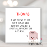 Loo Roll Birthday Card