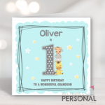 Boys First Birthday Card