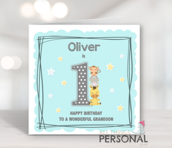 1st Birthday Boys First Birthday Card - Image 1