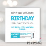One Free Drink Birthday Card
