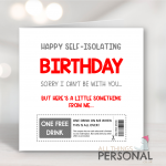 One Free Drink Birthday Card