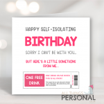 One Free Drink Birthday Card