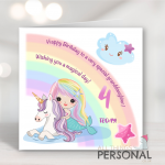 Unicorn Mermaid Birthday Card
