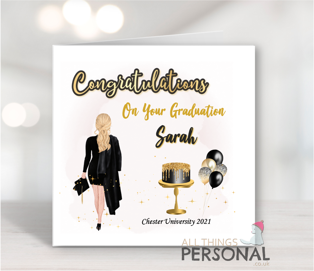 Blonde Female Graduation Card Blonde Female Graduation Card - Image 1