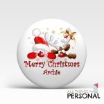 Santa & Reindeer Christmas Badge
