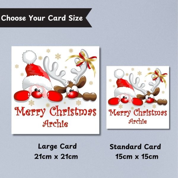 Festive Peekaboo Christmas Card Sizes