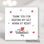 Keeping My Feet Warm At Night Valentine's Day Card