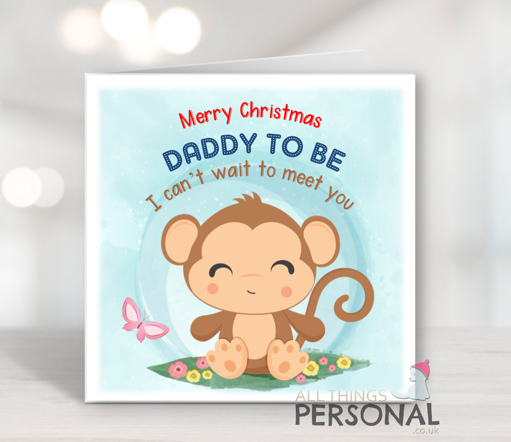 Merry Christmas Daddy to be Daddy To Be Christmas Card - Image 1