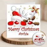 Festive Peekaboo Christmas Card