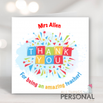Thank You For Being An Amazing Teacher Card
