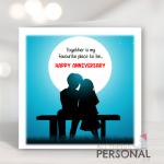 Together Is My Favourite Place Anniversary Card