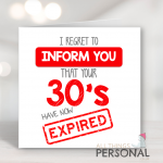 40th Birthday Card