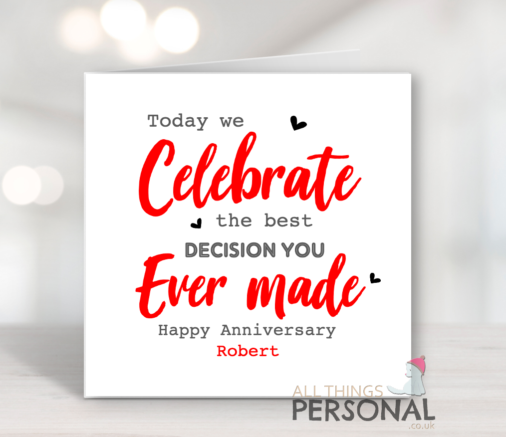 Best Decision Anniversary Card The Best Decision Anniversary Card - Image 1