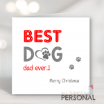 Best Dog Dad Christmas Card