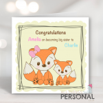 New Baby Sibling Card