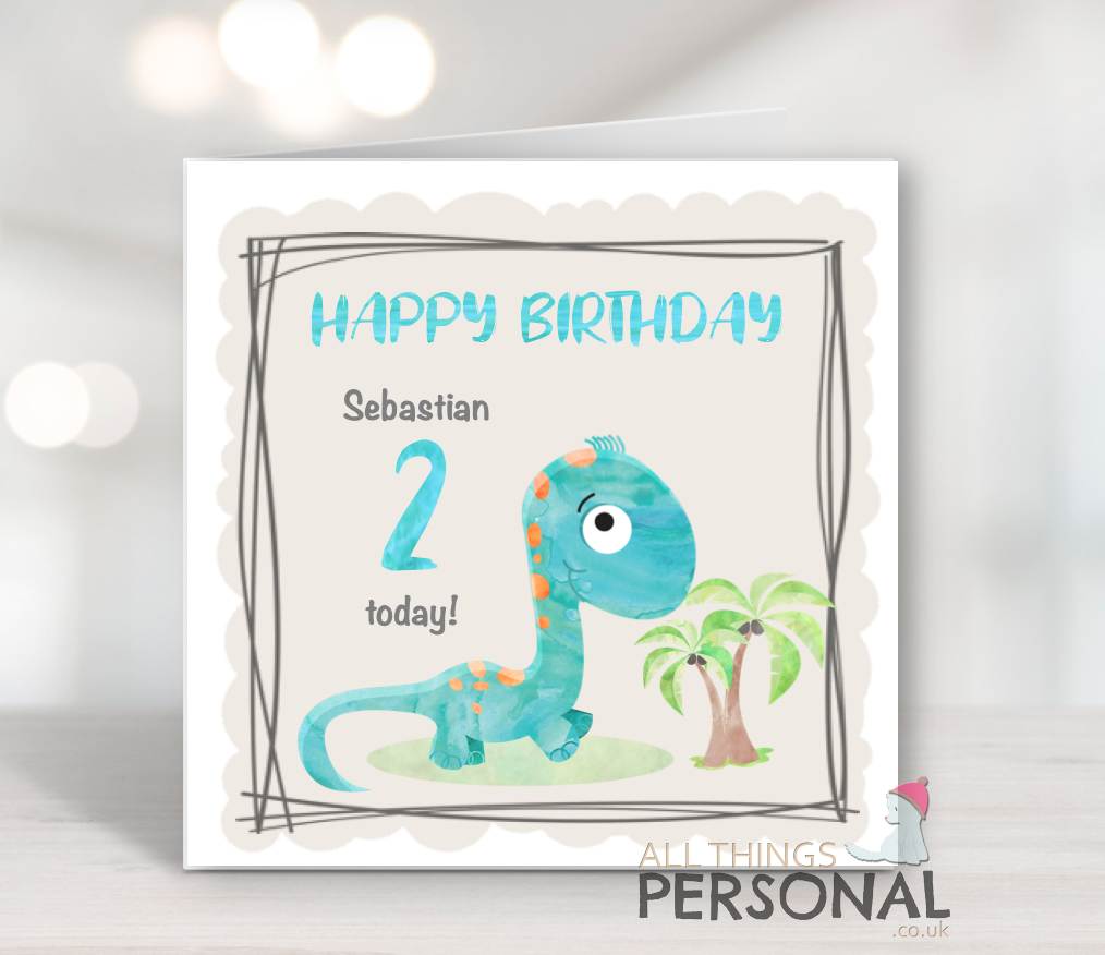 Cute t-rex birthday card Cute T-Rex Birthday Card - Image 1