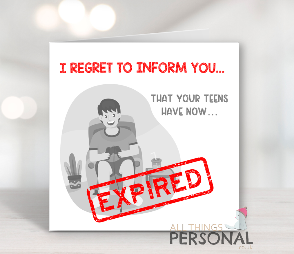 Gaming Teens Expired Birthday Card 20th Birthday Card - Image 1