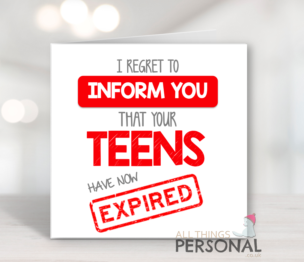 teens have now expired birthday card 20th Birthday Card - Image 1