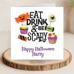 Eat Drink & Be Scary Halloween Card
