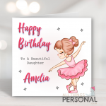 Ballerina Birthday Card