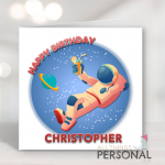 Astronaut Birthday Card