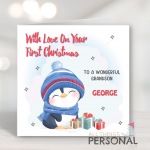 Penguin On Your First Christmas Card