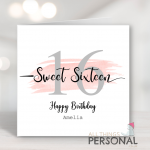 Sweet Sixteen Birthday Card