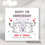 Happy Tin Anniversary Card