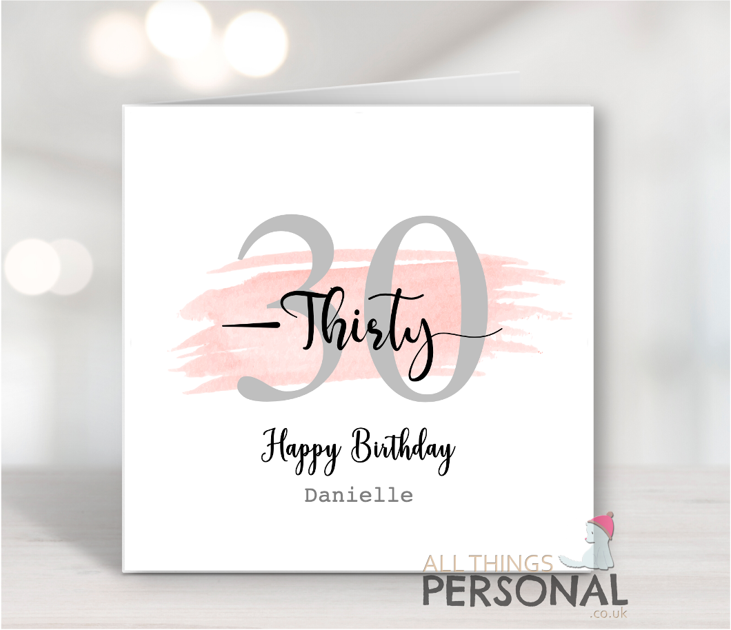 30th Birthday Card 30th Birthday Card - Image 1