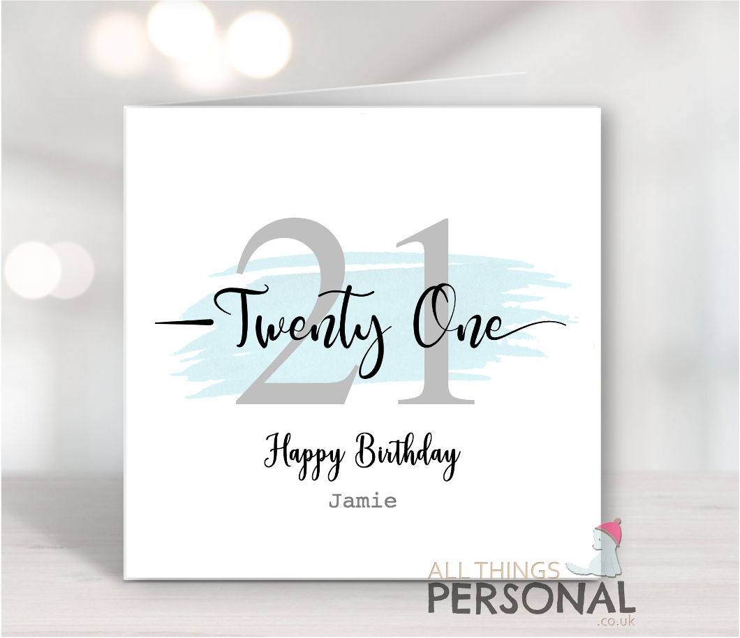 Mens 21st Birthday Card 21st Birthday Card - Image 1