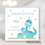 Dinosaurs You're A Big Brother Card