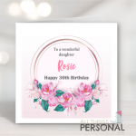 Rose Floral Birthday Card