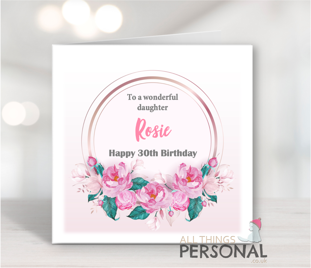 Rose Floral Birthday Card Rose Floral Birthday Card - Image 1