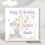 Woodland Picnic Girls Birthday Card