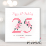 25th Birthday Card