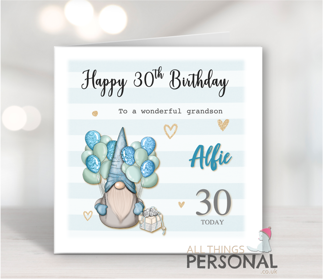 Blue Gnomes Birthday Card Blue Gnomes Birthday Card - Image 1