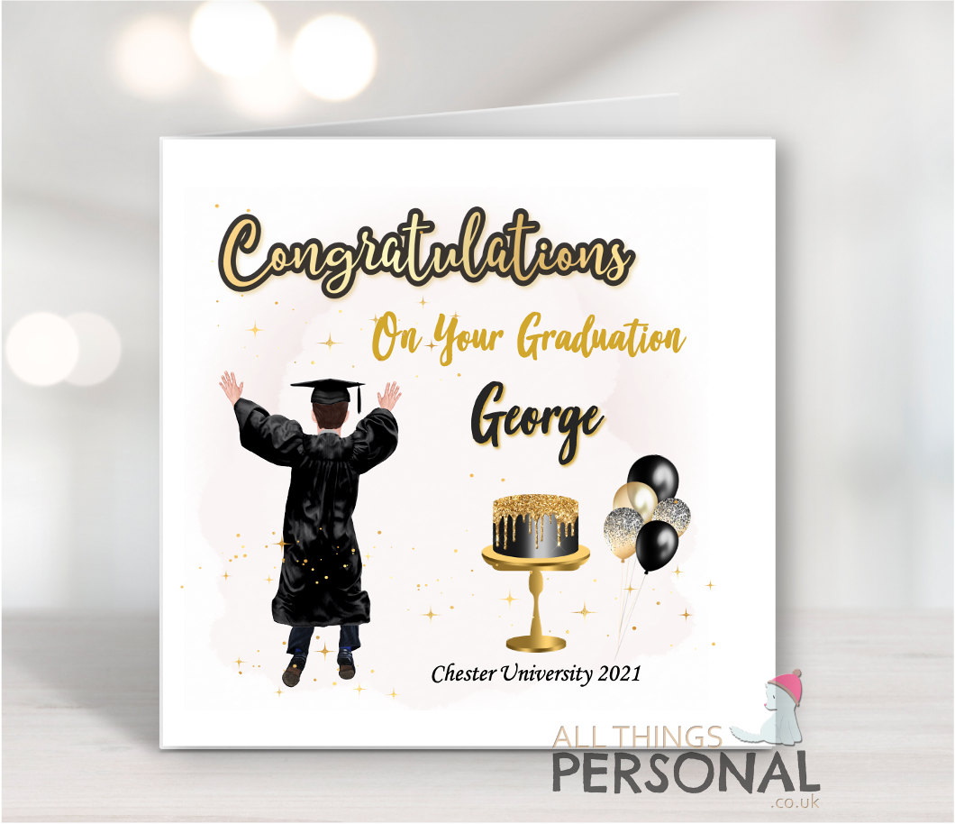 Brunette Male Graduation Card Brunette Male Graduation Card - Image 1