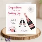 Champagne Wedding Card