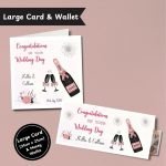 Champagne Wedding Day Large Card & Wallet