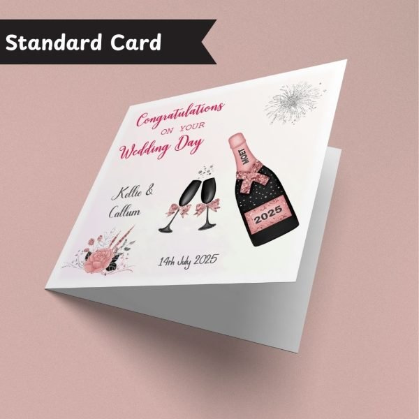 Champagne Wedding Day Standard Card
