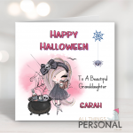 Cute Witch Halloween Card