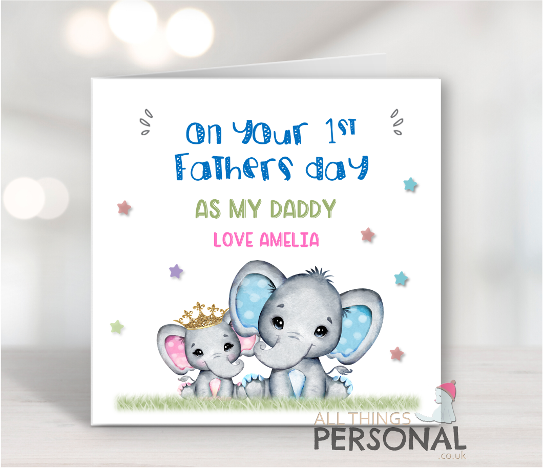 Daughters First Fathers Day Card Daughter's First Father's Day Card - Image 1