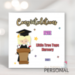 Blonde Girls Nursery Graduation Card