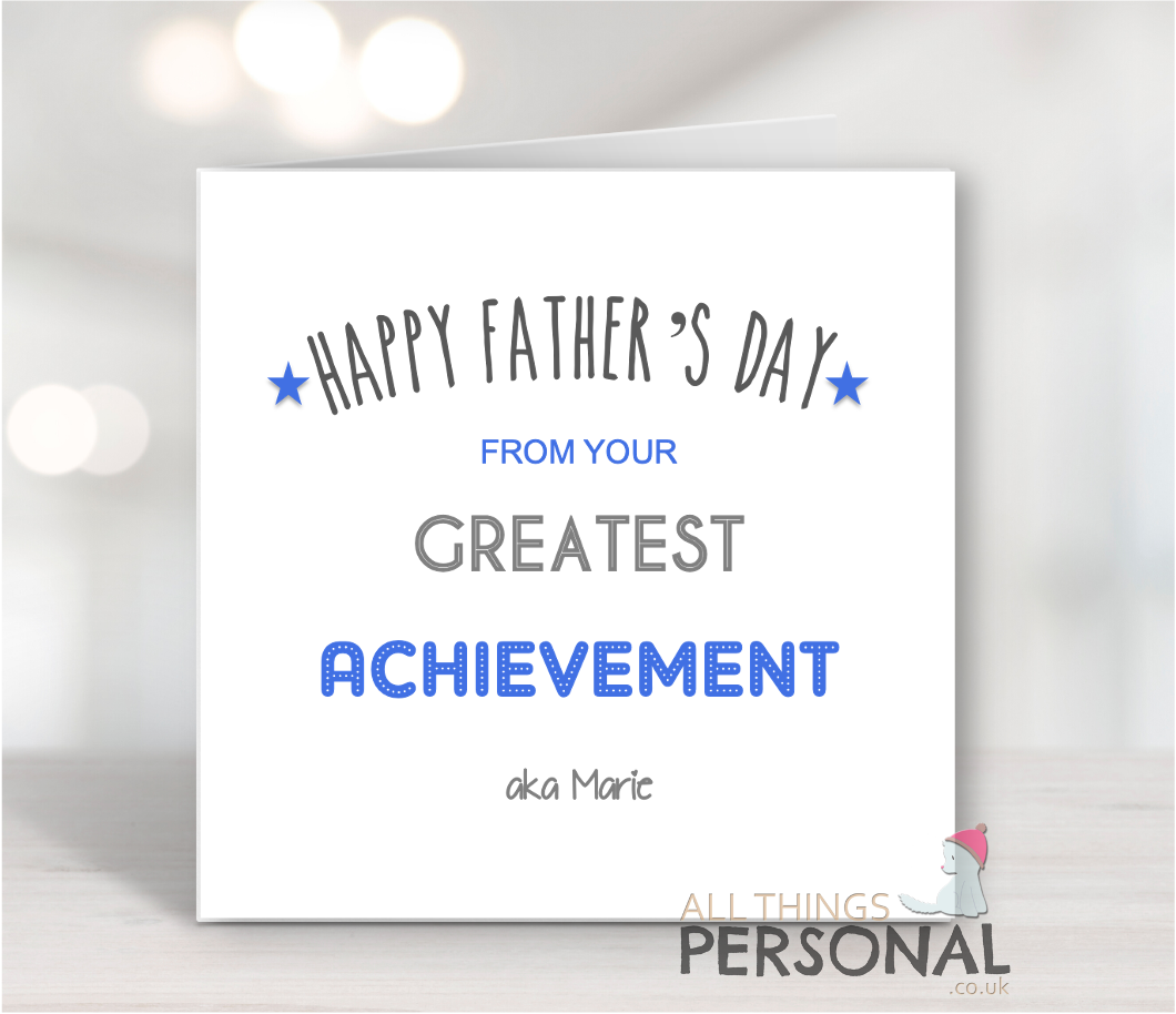 Happy Fathers Day From You Greatest Achievement Card Dad I'm Sorry Card - Image 1