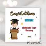 Brunette Boys Nursery Graduation Card