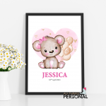 Pink Bear Print