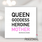 Queen Goddess Heroine Mother's Day Card
