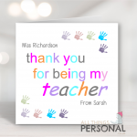 Thank You For Being My Teacher Card