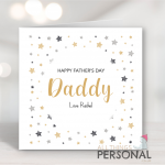 Gold Stars Father's Day Card