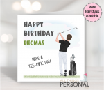 Personalised Golf Birthday Card